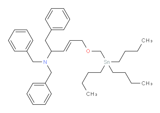 (E)-N,N-dibenzyl-1-phenyl-5-((tributylstannyl)methoxy)pent-3-en-2-amine