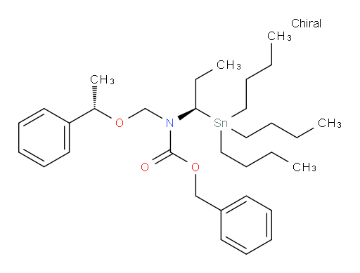 benzyl (((S)-1-phenylethoxy)methyl)((R)-1-(tributylstannyl)propyl)carbamate