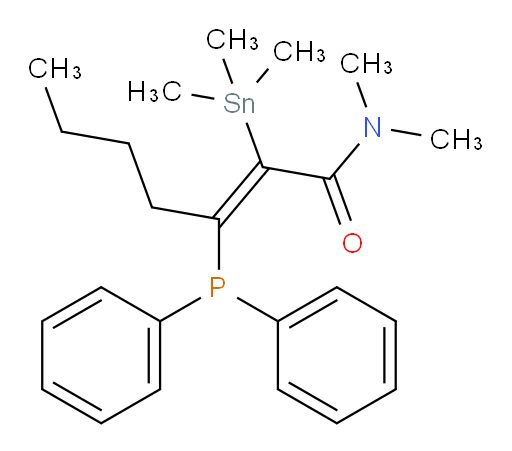 (E)-3-(diphenylphosphino)-N,N-dimethyl-2-(trimethylstannyl)hept-2-enamide
