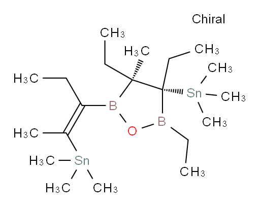 trimethyl((E)-3-((3R,4S)-3,4,5-triethyl-3-methyl-4-(trimethylstannyl)-1,2,5-oxadiborolan-2-yl)pent-2-en-2-yl)stannane
