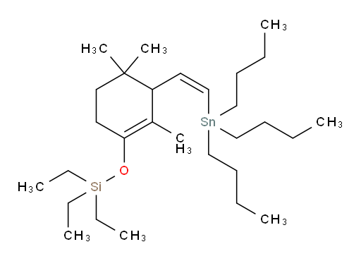 (Z)-triethyl((2,4,4-trimethyl-3-(2-(tributylstannyl)vinyl)cyclohex-1-en-1-yl)oxy)silane