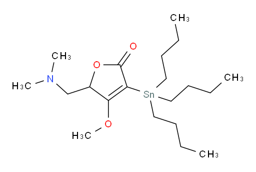 5-((dimethylamino)methyl)-4-methoxy-3-(tributylstannyl)furan-2(5H)-one
