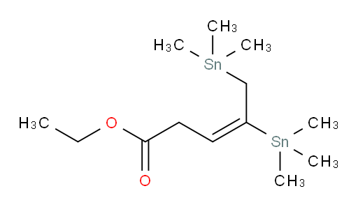 (E)-ethyl 4,5-bis(trimethylstannyl)pent-3-enoate