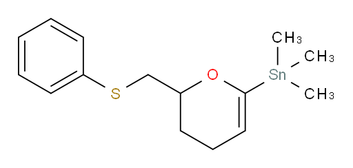 trimethyl(2-((phenylthio)methyl)-3,4-dihydro-2H-pyran-6-yl)stannane