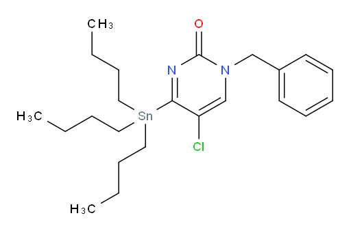 1-benzyl-5-chloro-4-(tributylstannyl)pyrimidin-2(1H)-one