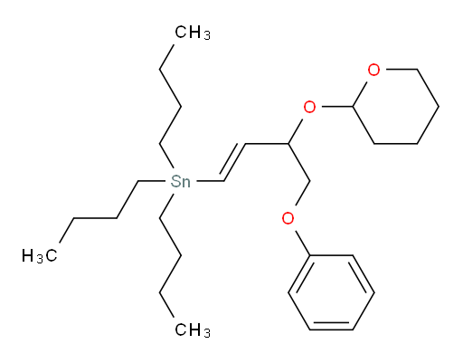 (E)-tributyl(4-phenoxy-3-((tetrahydro-2H-pyran-2-yl)oxy)but-1-en-1-yl)stannane