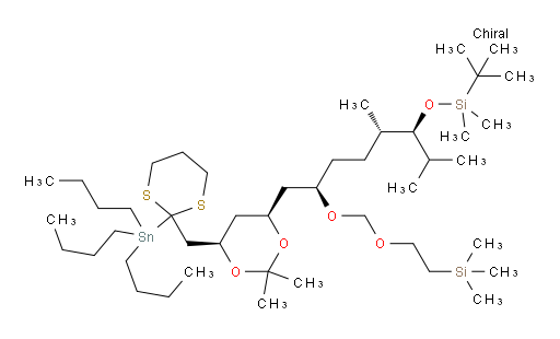 (8R,11S,12S)-8-(((4R,6R)-2,2-dimethyl-6-((2-(tributylstannyl)-1,3-dithian-2-yl)methyl)-1,3-dioxan-4-yl)methyl)-12-isopropyl-2,2,11,14,14,15,15-heptamethyl-5,7,13-trioxa-2,14-disilahexadecane