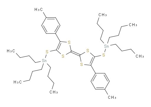 (E)-((5,5'-双-对甲苯基-[2,2'-bi(1,3-二硫醇亚基)]-4,4'-二基)双(硫烷二基))双(三丁基锡烷)