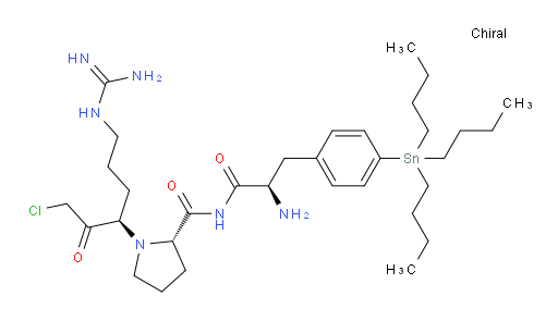 (S)-N-((R)-2-amino-3-(4-(tributylstannyl)phenyl)propanoyl)-1-((R)-1-chloro-6-guanidino-2-oxohexan-3-yl)pyrrolidine-2-carboxamide