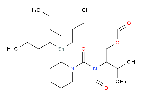 2-(N-formyl-2-(tributylstannyl)piperidine-1-carboxamido)-3-methylbutyl formate