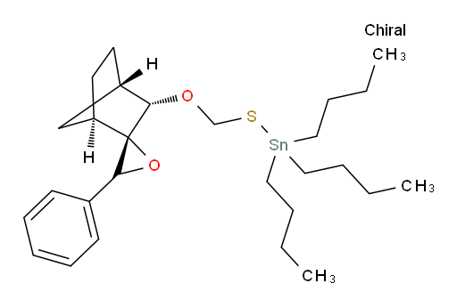 三丁基(((((1R,2R,3S,4S)-3'-苯基螺[双环[2.2.1]庚烷-2,2'-环氧乙烷]-3-氧基))甲基)硫基)锡烷