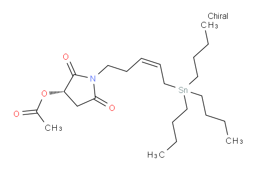 (S,Z)-2,5-dioxo-1-(5-(tributylstannyl)pent-3-en-1-yl)pyrrolidin-3-yl acetate