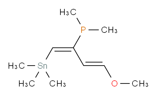 ((1E,3E)-4-methoxy-1-(trimethylstannyl)buta-1,3-dien-2-yl)dimethylphosphine