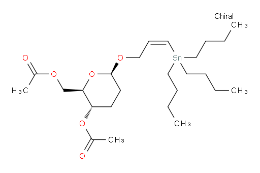 ((2R,3S,6R)-3-acetoxy-6-(((Z)-3-(tributylstannyl)allyl)oxy)tetrahydro-2H-pyran-2-yl)methyl acetate