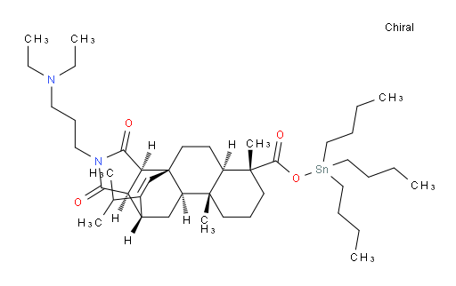 (3aR,3bS,5aR,6R,9aR,9bR,11R,11aR)-tributylstannyl 2-(3-(diethylamino)propyl)-12-isopropyl-6,9a-dimethyl-1,3-dioxo-1,2,3,3a,4,5,5a,6,7,8,9,9a,9b,10,11,11a-hexadecahydro-3b,11-ethenonaphtho[2,1-e]isoindole-6-carboxylate