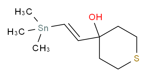 (E)-4-(2-(trimethylstannyl)vinyl)tetrahydro-2H-thiopyran-4-ol