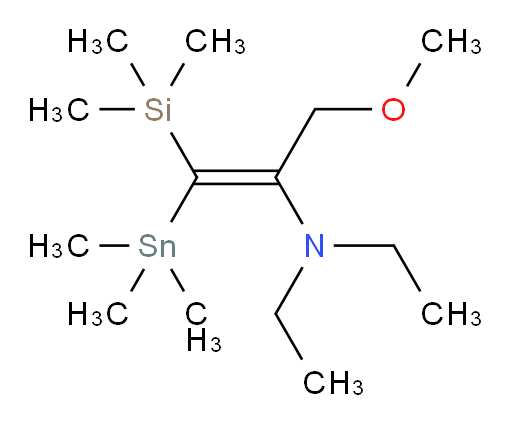 (Z)-N,N-diethyl-3-methoxy-1-(trimethylsilyl)-1-(trimethylstannyl)prop-1-en-2-amine
