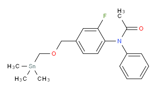 N-(2-fluoro-4-(((trimethylstannyl)methoxy)methyl)phenyl)-N-phenylacetamide