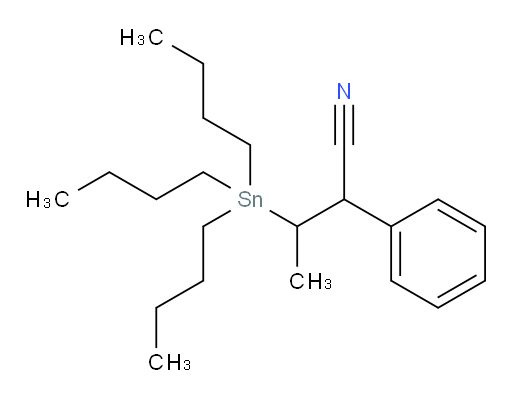 2-phenyl-3-(tributylstannyl)butanenitrile