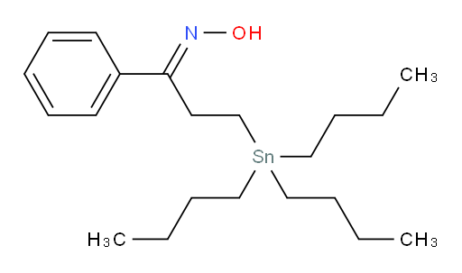 (E)-1-phenyl-3-(tributylstannyl)propan-1-one oxime