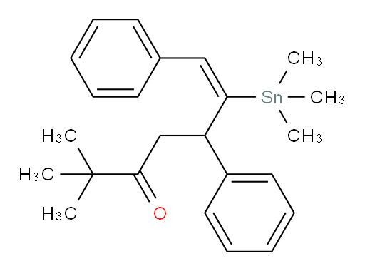 (E)-2,2-dimethyl-5,7-diphenyl-6-(trimethylstannyl)hept-6-en-3-one