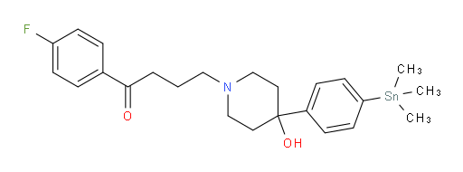 1-(4-fluorophenyl)-4-(4-hydroxy-4-(4-(trimethylstannyl)phenyl)piperidin-1-yl)butan-1-one