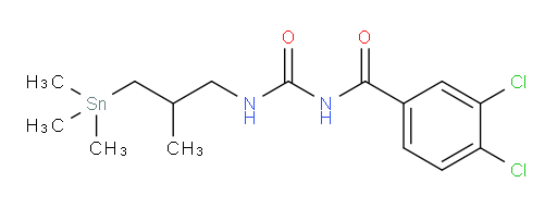 3,4-dichloro-N-((2-methyl-3-(trimethylstannyl)propyl)carbamoyl)benzamide