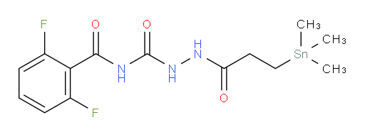 N-(2,6-difluorobenzoyl)-2-(3-(trimethylstannyl)propanoyl)hydrazinecarboxamide