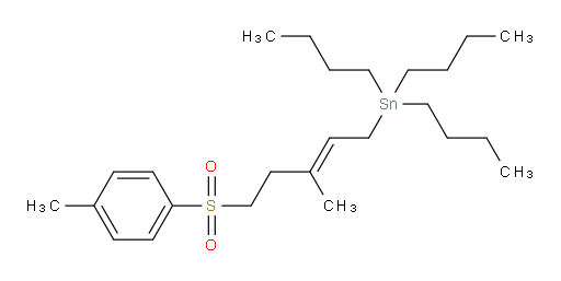 (E)-tributyl(3-methyl-5-tosylpent-2-en-1-yl)stannane