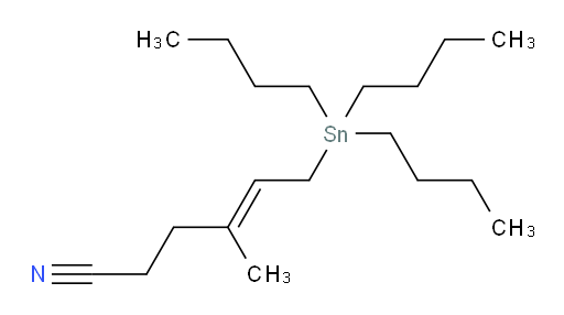 (E)-4-methyl-6-(tributylstannyl)hex-4-enenitrile