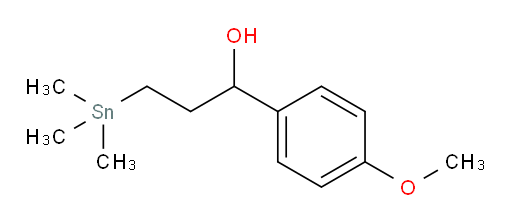 1-(4-methoxyphenyl)-3-(trimethylstannyl)propan-1-ol
