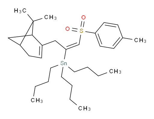 (E)-tributyl(3-(6,6-dimethylbicyclo[3.1.1]hept-2-en-2-yl)-1-tosylprop-1-en-2-yl)stannane