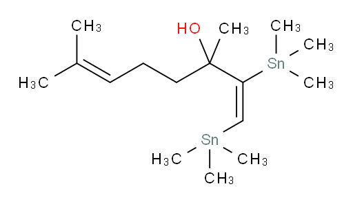 (E)-3,7-dimethyl-1,2-bis(trimethylstannyl)octa-1,6-dien-3-ol