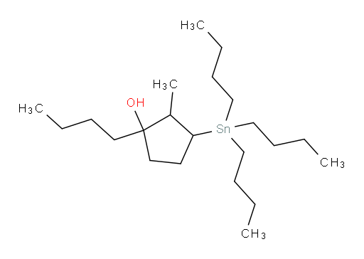 1-butyl-2-methyl-3-(tributylstannyl)cyclopentanol