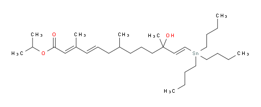 (2E,4E,12E)-isopropyl 11-hydroxy-3,7,11-trimethyl-13-(tributylstannyl)trideca-2,4,12-trienoate