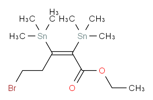 (Z)-乙基 5-溴-2,3-双(三甲基锡基)戊-2-烯酸酯