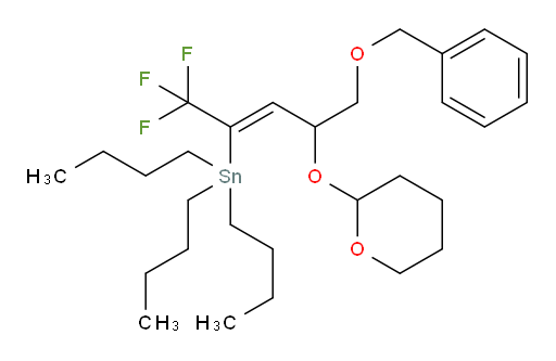 (Z)-(5-(benzyloxy)-1,1,1-trifluoro-4-((tetrahydro-2H-pyran-2-yl)oxy)pent-2-en-2-yl)tributylstannane