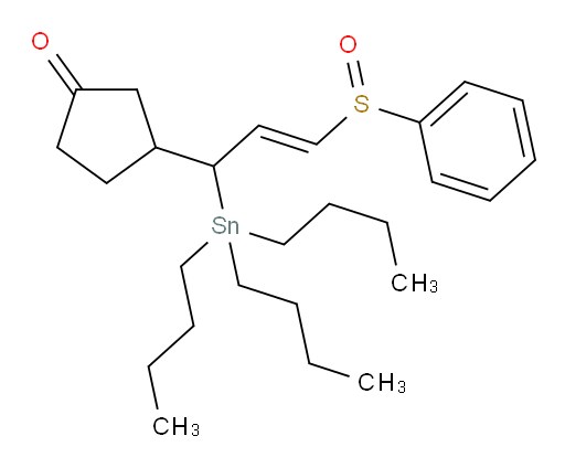 (E)-3-(3-(phenylsulfinyl)-1-(tributylstannyl)allyl)cyclopentanone