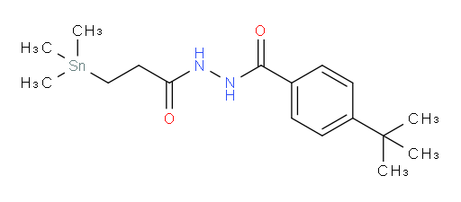 4-(tert-butyl)-N'-(3-(trimethylstannyl)propanoyl)benzohydrazide