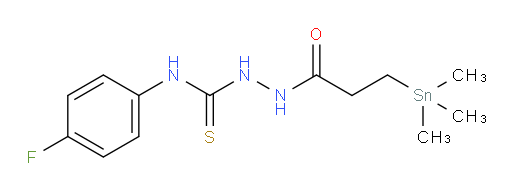 N-(4-fluorophenyl)-2-(3-(trimethylstannyl)propanoyl)hydrazinecarbothioamide