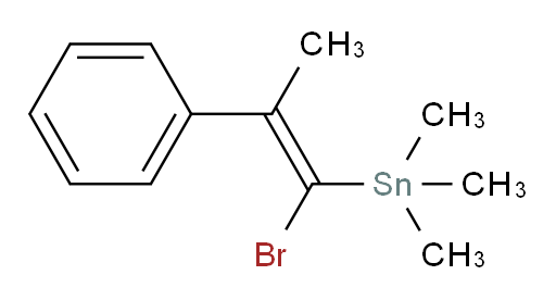 (E)-(1-bromo-2-phenylprop-1-en-1-yl)trimethylstannane
