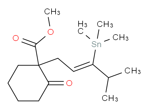 (Z)-甲基 1-(4-甲基-3-(三甲基锡基)戊-2-烯-1-基)-2-氧代环己烷甲酸酯