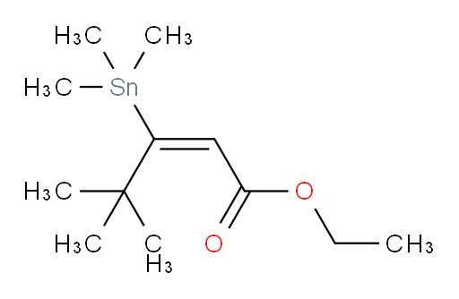 (E)-ethyl 4,4-dimethyl-3-(trimethylstannyl)pent-2-enoate