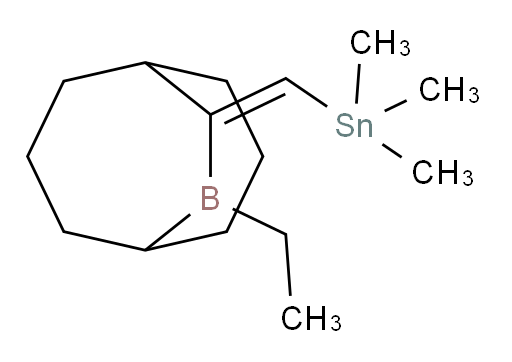 (E)-((9-ethyl-9-borabicyclo[3.3.2]decan-10-ylidene)methyl)trimethylstannane