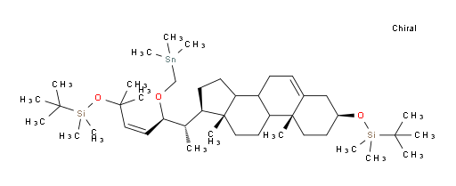 (5R,Z)-5-((1S)-1-((3S,10R,13S,17R)-3-((tert-butyldimethylsilyl)oxy)-10,13-dimethyl-2,3,4,7,8,9,10,11,12,13,14,15,16,17-tetradecahydro-1H-cyclopenta[a]phenanthren-17-yl)ethyl)-2,2,8,8,10,10,11,11-octamethyl-4,9-dioxa-10-sila-2-stannadodec-6-ene