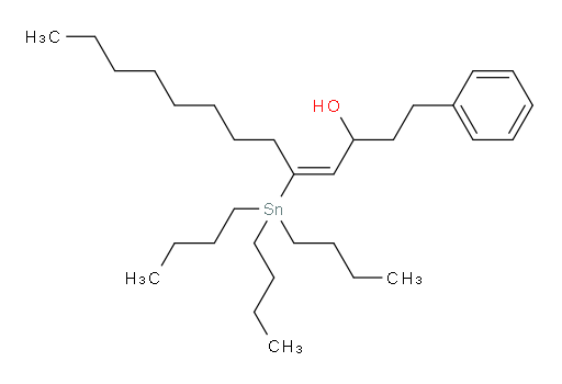 (E)-1-phenyl-5-(tributylstannyl)tridec-4-en-3-ol