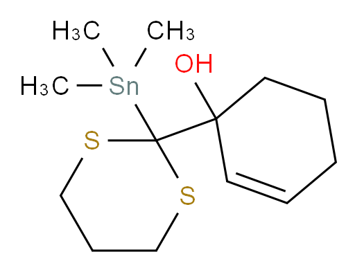 1-(2-(trimethylstannyl)-1,3-dithian-2-yl)cyclohex-2-enol