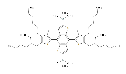 (4,8-双(5-(2-乙基己基)-3-氟-4-己基噻吩-2-基)苯并[1,2-b:4,5-b']二噻吩-2,6-二基)双(三甲基锡烷)