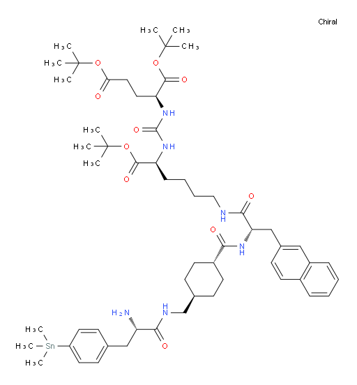 (3S,10S,14S)-三-叔丁基 1-((1S,4S)-4-(((S)-2-氨基-3-(4-(三甲基锡基)苯基)丙酰胺基)甲基)环己基)-3-(萘-2-基甲基)-1,4,12-三氧代-2,5,11,13-四氮杂十六烷-10,14,16-三甲酸酯