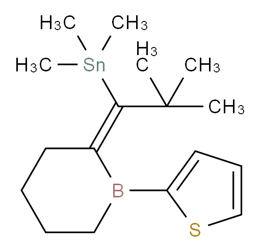 (Z)-(2,2-二甲基-1-(1-(噻吩-2-基)硼杂环己烷-2-亚基)丙基)三甲基锡烷